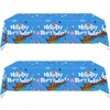 HJFZLY 2Pcs Blue Cartoon Luau Birthday Tablecloth and Animation Table