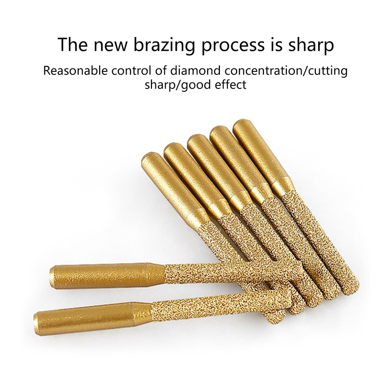 Guojiang 1/4 Shank Straight Brazed Diamond Profile Wheel Router Bit