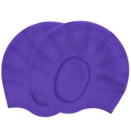 Adoretex Silicone Solid Swim Cap Ear Protection (CS003) - Slateblue