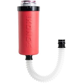 The Kong Skinny Can - Portable Coozie or Bottle Cooler/Cup With Detachable, Expandable, Hose To Funnel Your Drink (Red)