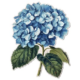 WADORN Blue Hydrangea Farmhouse Metal Tin Sign, Vintage Flower Iron Outdoor Fence Wall Decor Art Silhouette Hanging Wall Signs Decoration for Room Garden Porch Patio Fence Balcony Indoor and Outdoor