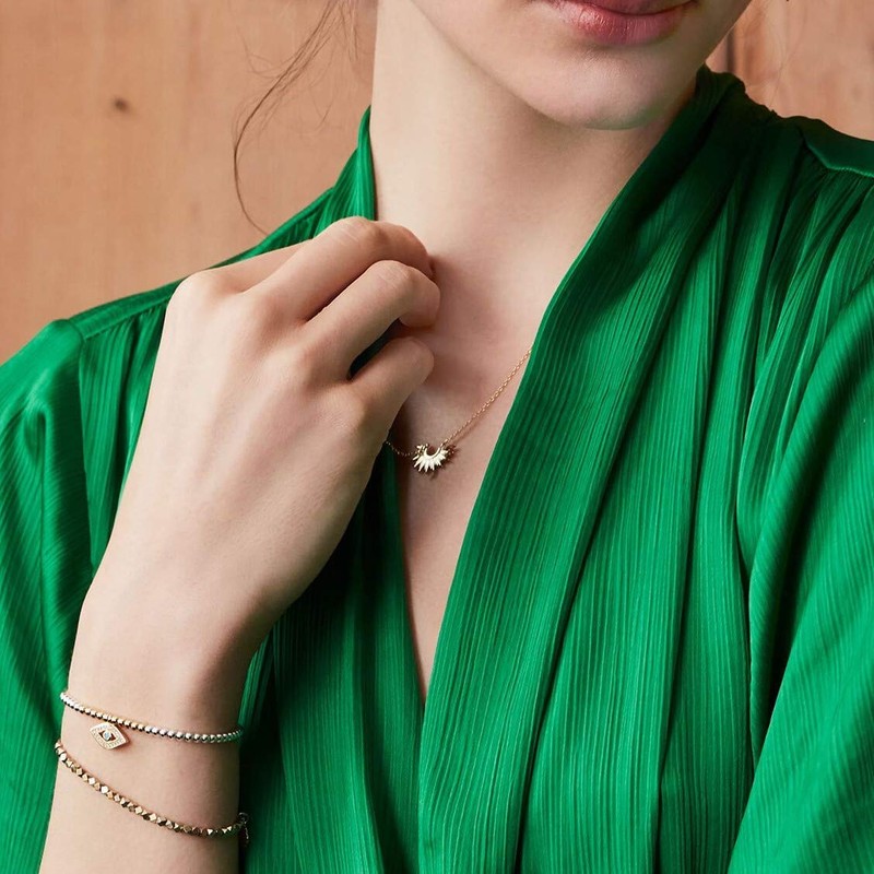 Estella Bartlett Half Sunburst Necklace - Gold Plated