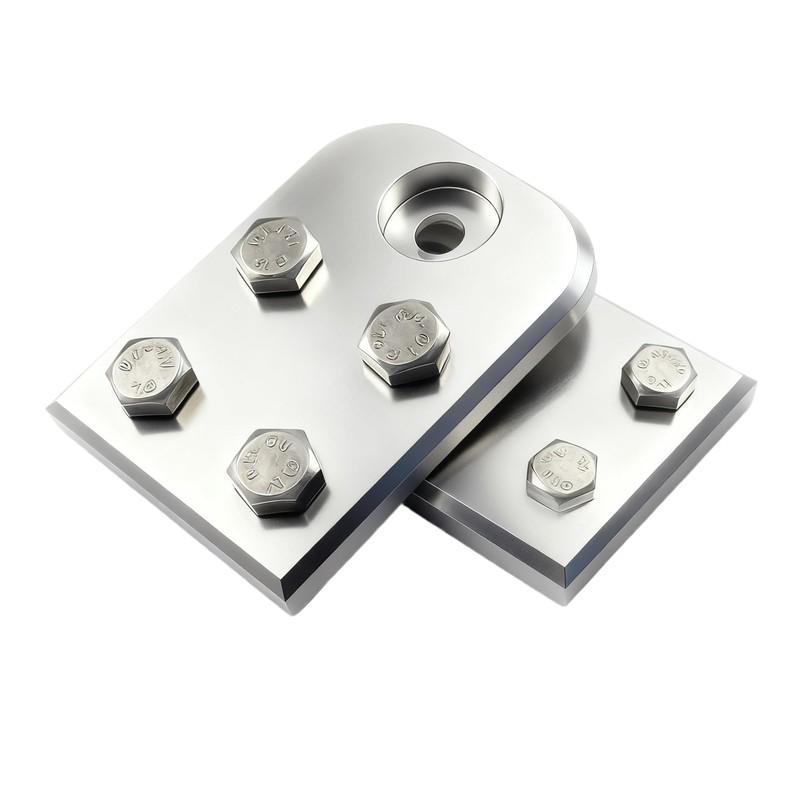 1 Pair 4-Cell Flat Ear Battery Terminals, Premium Aluminum Battery