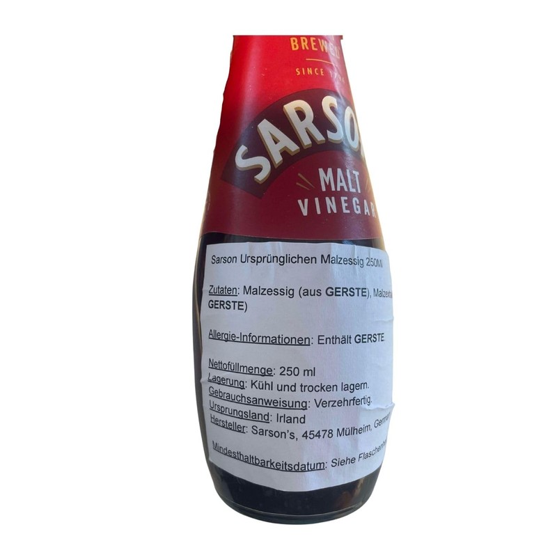 Sarson's Malt Vinegar 250ml (Pack of 2)