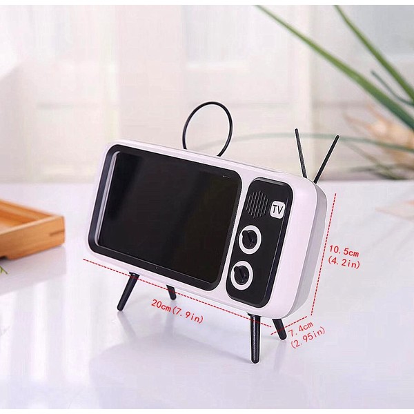 Enbar Mini retro tv cell phone stand with Wireless Speaker,smartphone