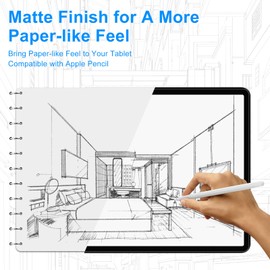 IVEOPPE Pack of 2 Paper Protective Film for Honor Pad 9 12.1 Inch, Matte Paper Film Screen Protector for Drawing, Writing and Taking Notes Like on Paper