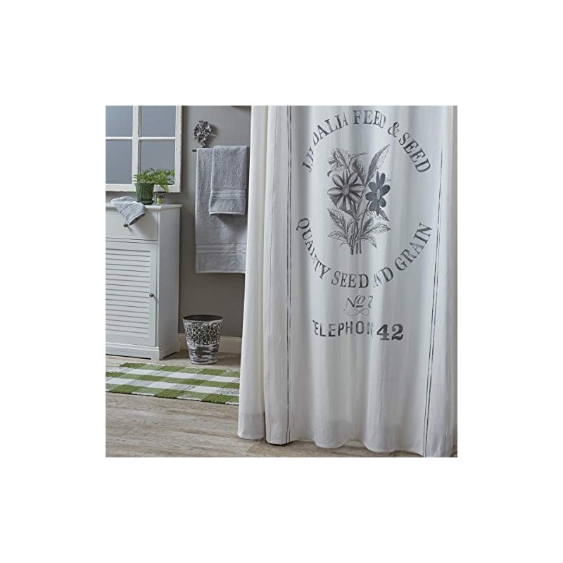 Park Designs Seed Sack Shower Curtain 72''X72''