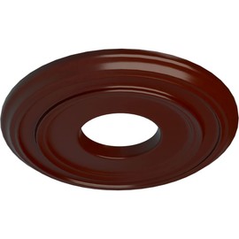 12 3/8"OD x 4"ID x 1 1/8"P Classic Ceiling Medallion (Fits Canopies up to 7 1/4"), Hand-Painted Brushed Mahogany