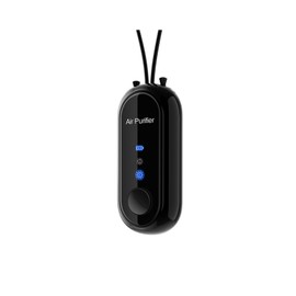 Personal Air Purifier Rechargeable Portable Negative Ion Generator Air Cleaner Filter Necklace Black