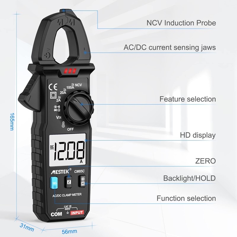 Current Clamp Digital Clamp Multimeter MESTEK AC DC Clamp Multimeter