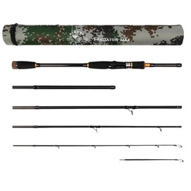 Predator Max. Unique Spin-Baitcast Rod + Micro Trigger + Rod Extension. Multi-Function Powerful Rod - 4 Lengths & 4 Cast Weights