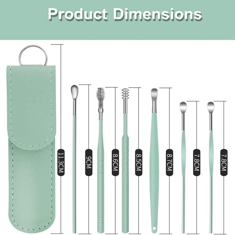 6 Pcs Ear Pick Earwax Removal Kit, Ear Cleansing Tool