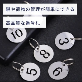 S.T.S.G Number Tag, Door, Stainless Steel, Double Sided, Number Tag, Cloak, Keyring, Locker, Door Number, Waterproof (Round, No. 1 to 5)