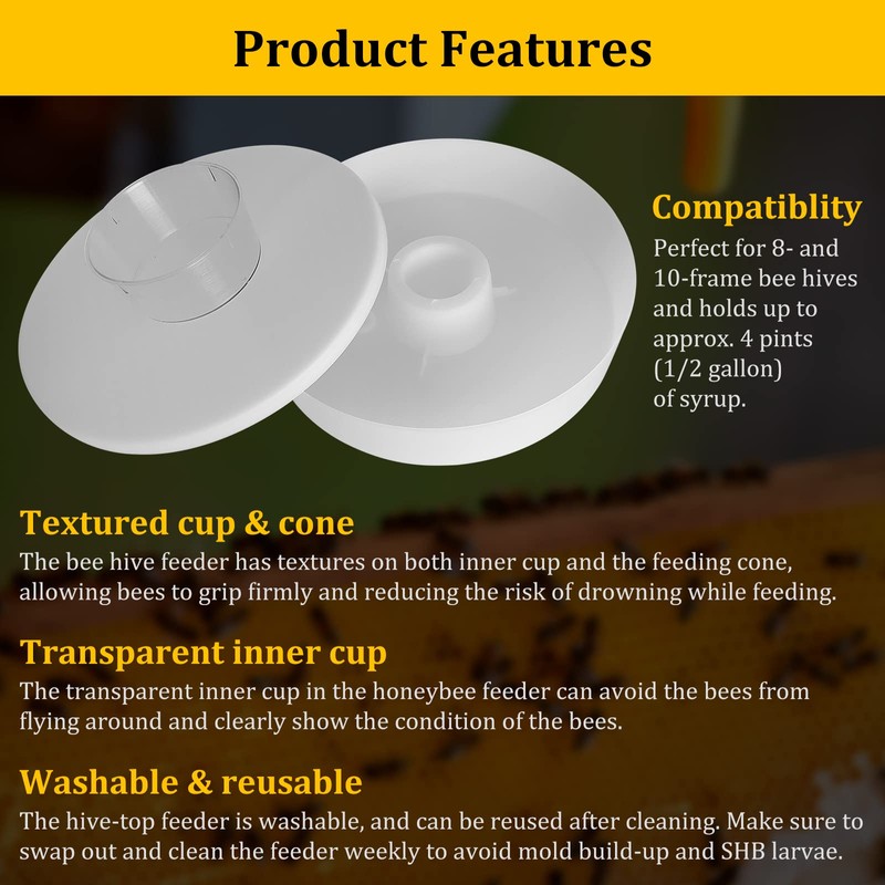 AOIT Rapid Bee Feeder for 8 or 10-Frame Bee Hives