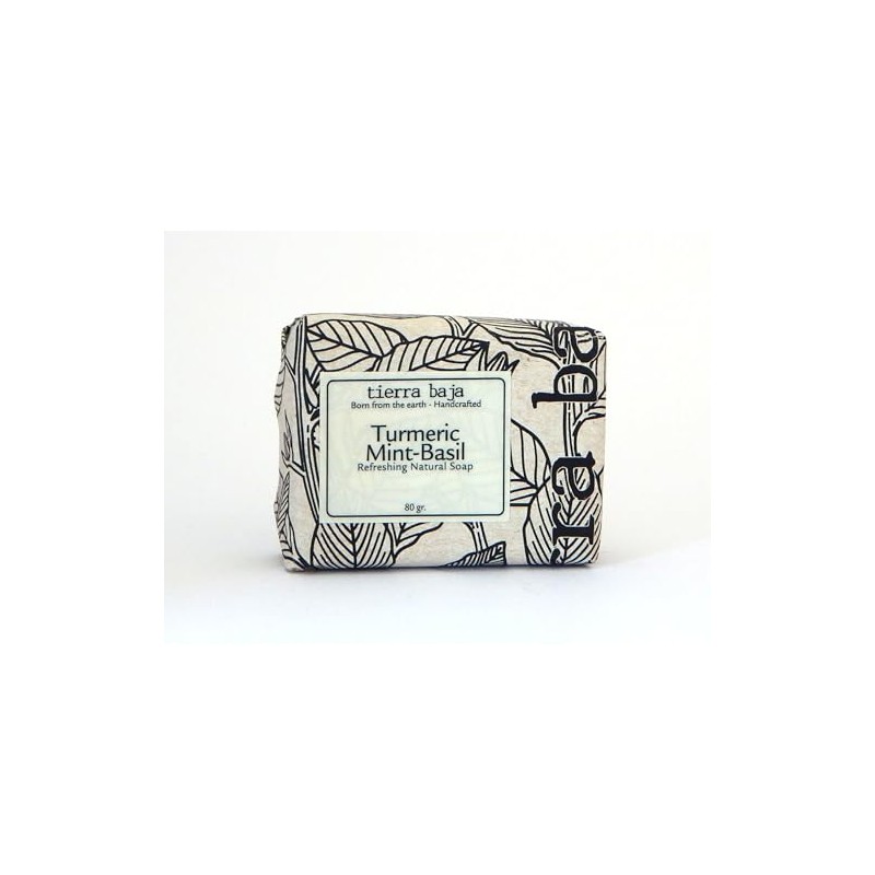 Tierra Baja Jabon Natural en barra Menta Curcuma 100 gr