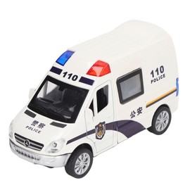 Alloy Car Model 5 Doors Simulation Exquisite Car Model Toy with Lights and Music for Kids M Public Security Vehicle