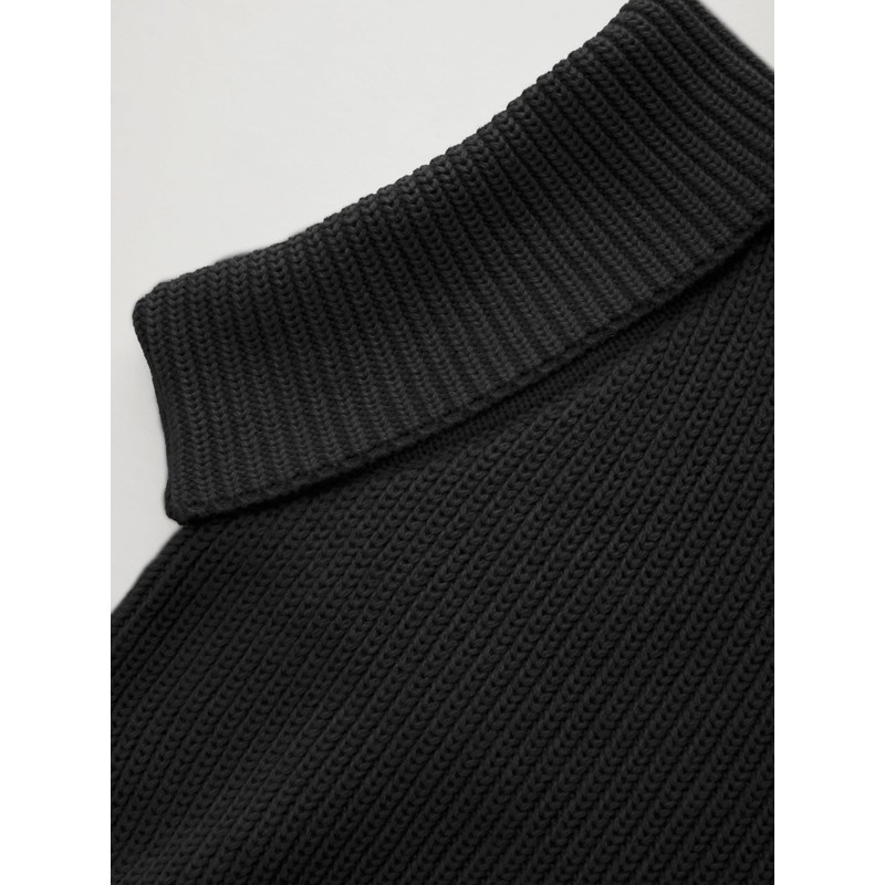 CIDER Cropped Sweaters for Women Turtleneck Sweater Long Sleeve Ribbed