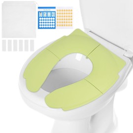 HOTUT Folding Travel Toilet Seat,Folding Travel Potty Seat for Boys and Girls with Toilet Training Reward Chart,Folding Toilet Seat with Storage Bag and Anti-Slip Strips,Folding Potty Training Seat