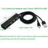 4 in 1 Ethernet Adapter and 3 Ports USB OTG