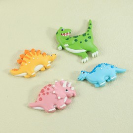 Bicuzat 4 PCS Set Cute Cartoon 3D Dinosaur Design Refrigerator Magnets for Whiteboard, Office Cabinets, Photos, Notes, Calendar, Refrigerator Stickers, Home Classroom Decoration