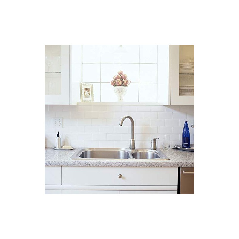 Snow White 3X6 Beveled Edge Ceramic Wall Tile- 80 pcs/carton