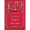 Piccadilly Greetings Classic Valentines Card Husband - 10 x 7