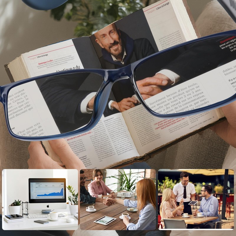 CARA 2 Pack Superior Lightweight TR90 Reading Glasses for Men