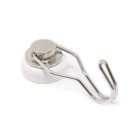 first4magnets™ White Swivel Hook for Holding Rope, Wires and Clothing - 25mm Dia - Pack of 1