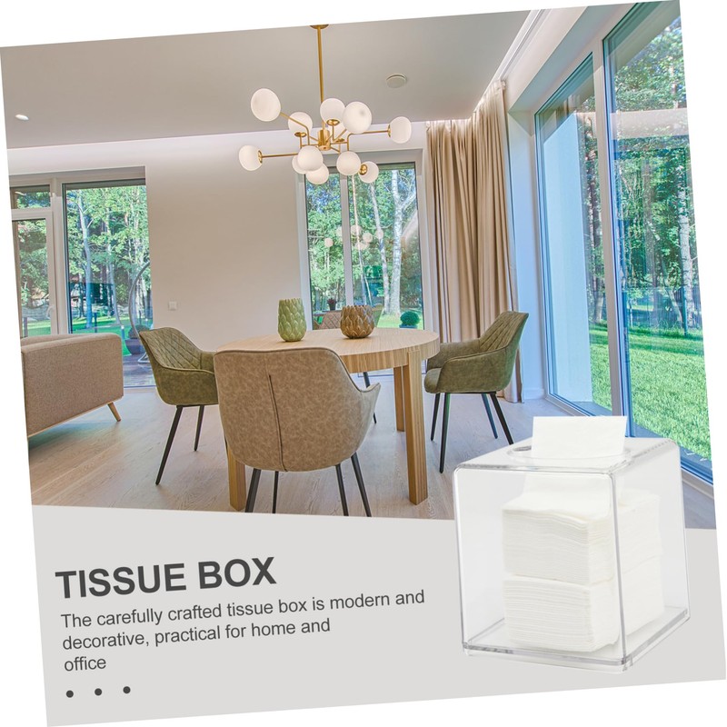 LIFKOME Acrylic Tissue Box Holder Multi Purpose Napkin Storage Container