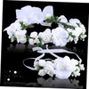 Minkissy 3pcs Flower Hairband Floral Crown Bridal Headwear Floral Headdress