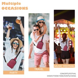 Haytijoe Small Crossbody Sling Bag for Women Travel Purses Anti Theft Cross Body Bag for Woman Fanny Packs(Dark red)