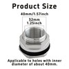 PDETVEO 2PCS 1" Water Tank Connector, Stainless Steel Bulkhead Fitting