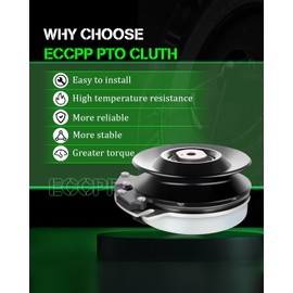 ECCPP Electric Lawn Mower Electric PTO CLUTCH Kits 2722016 Compatible With Woods, Craftsman, Case, Bunton, Bobcat: 2722016 / Warner: 5219-14 / Xtreme: X0063