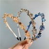 5-Color Cubic Rhinestone Beaded Hairband White/ONE