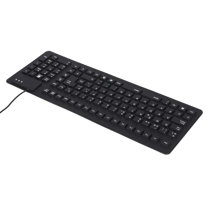 Keyboard 108 Key Spanish USB Wired Portable Foldable Quiet Waterproof