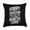 Sarcastic Genealogy DNA Test Genetics Biologist Sarcasm Throw Pillow