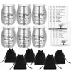 6 Set Small Angel Wings Urns for Ashes - Stainless