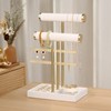Josmimic Jewellery Organiser with 3 Levels - White Jewellery Stand