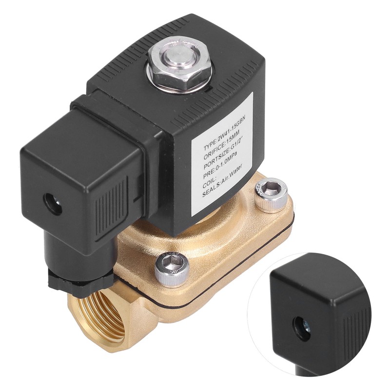 2 Way Solenoid Valve Brass Solar Electric Normally Closed Pipeline