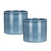 Scheurich Set of 2 Ceramic Flower Pots, Colour: Blue Jeans,