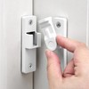 INIRET 2 Packs White 90 Degree Flip Latch,Zinc Alloy Right