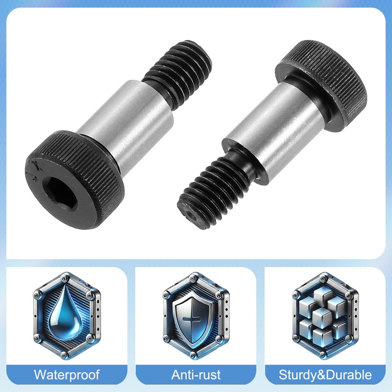 sourcing map Alloy Steel Hexagon Socket Head Shoulder Screws Bolts,