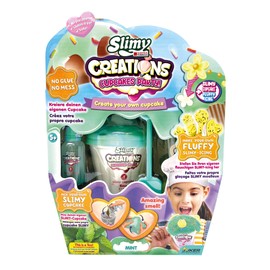Slimy Creations Cupcakes Party - Original Slime Creative Set with Modelling Moulds, Various Toy Masses and Sprinkles for Decorating, Elastic Play Dough, Baking Toy Children