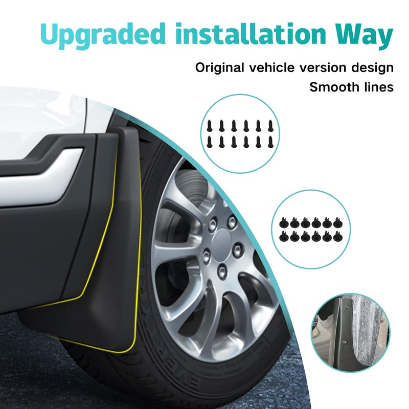 Mud Flaps Compatible with 2025 Ford Maverick Accessories 2022-2024 Splash