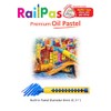 MUNGYO RailPas 12-Color Premium Oil Pastel Set - Ergonomic Triangular