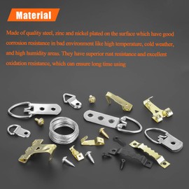 HELIFOUNER Picture Hanging Kit 820 PCS, Photo Frame Hanging Hooks Kit Picture Frame Hooks Frame Picture Hanger Kit for Home Office Photo Picture Painting Hanging