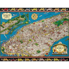 Cavallini 1000 Piece Puzzle, Map of New York City (PZL/NYCMAP)