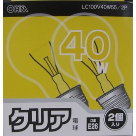 クリア電球LC100V40W55/2P LC100V40W55/2P