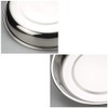 Qskely Stainless Steel Dinner Round Plates, 4 Pack Food Grade