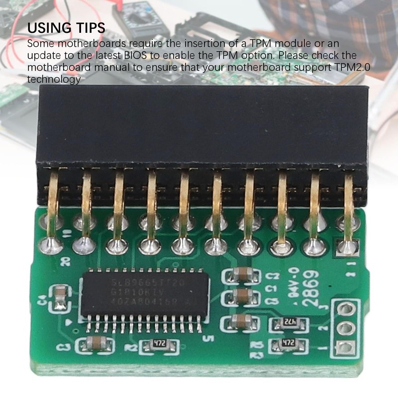 TPM2.0 Module 20-Pin for SuperMicro AOM TPM-9665V TCG 2.0 Encryption
